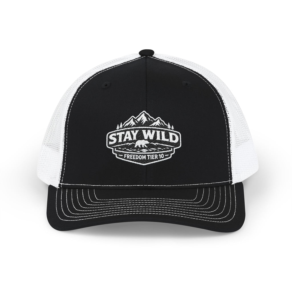 Stay Wild Trucker Cap — Outdoor Adventure Snapback Hat