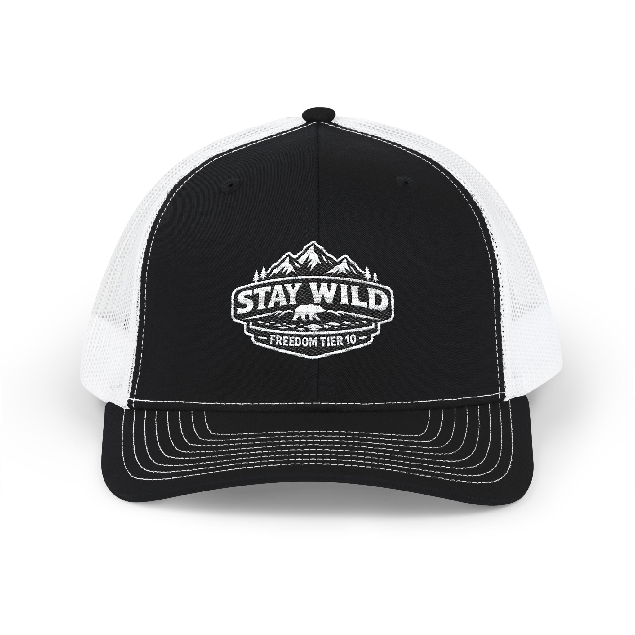 Stay Wild Trucker Cap — Outdoor Adventure Snapback Hat