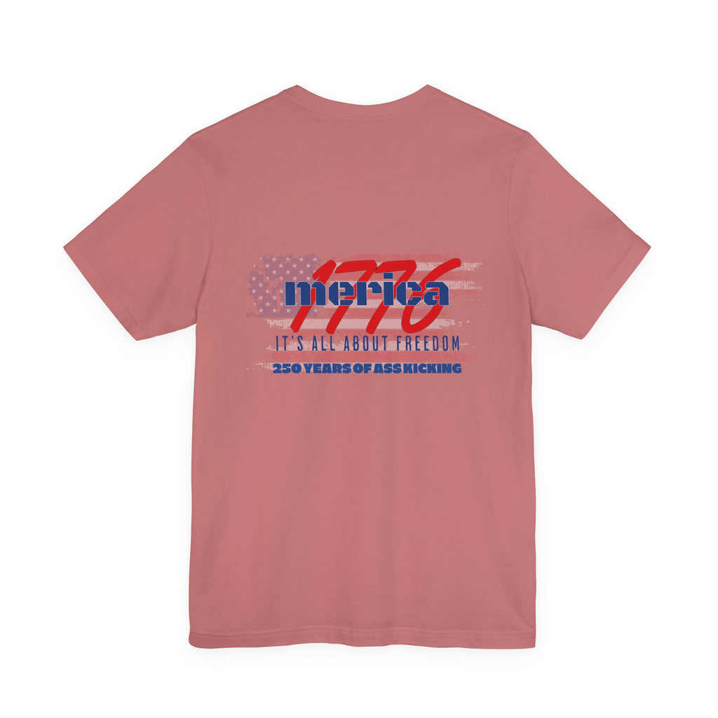 1776 Merica Freedom T-Shirt — Patriotic 'It's All About Freedom' Tee