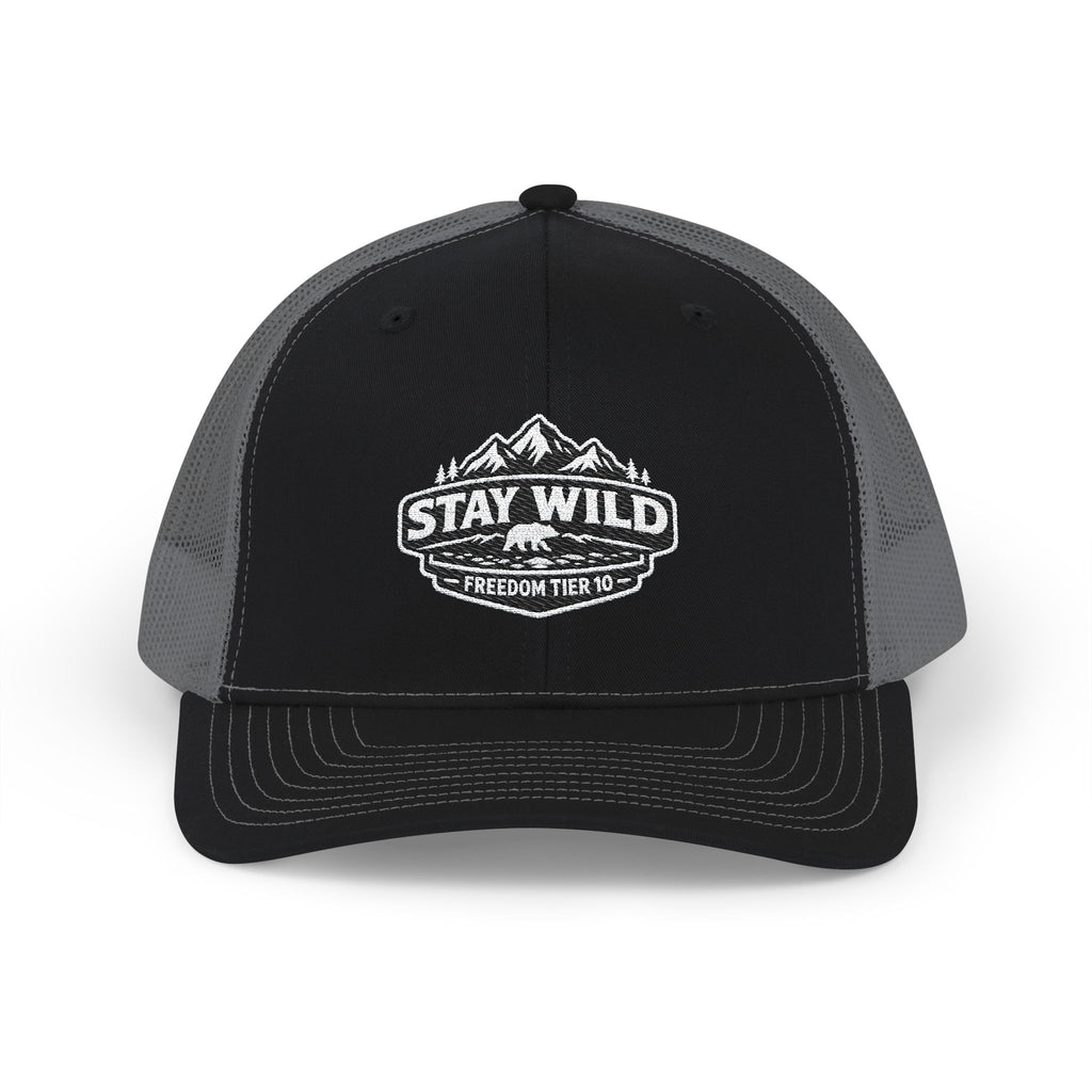 Stay Wild Trucker Cap — Outdoor Adventure Snapback Hat
