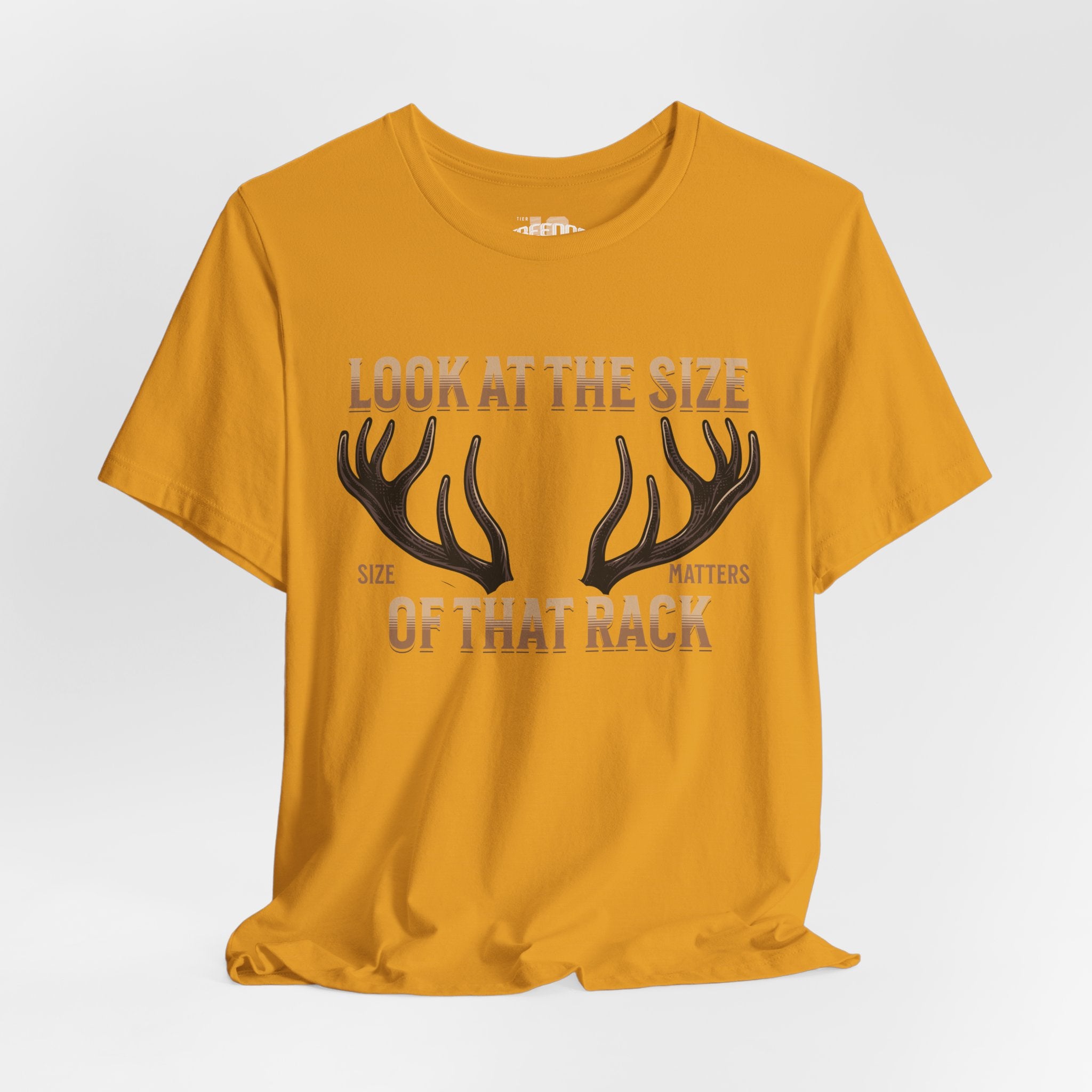 Antler Graphic Tee — "Look at the Size of That Rack" Hunting T-Shirt